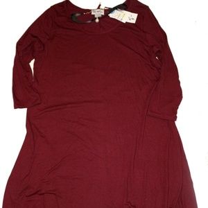 Urban Rose Maroon Dress with Free Black Choker NEW